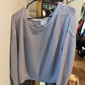 Pink Rose Light Purple Knit Sweater